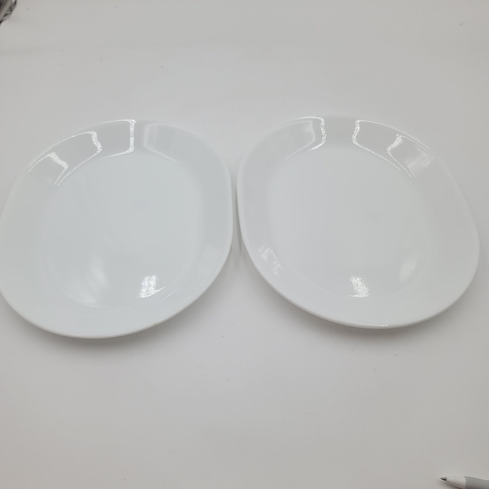 2pc Corelle by Corning Winter Frost White Oval Serving Platters 12 Inch
